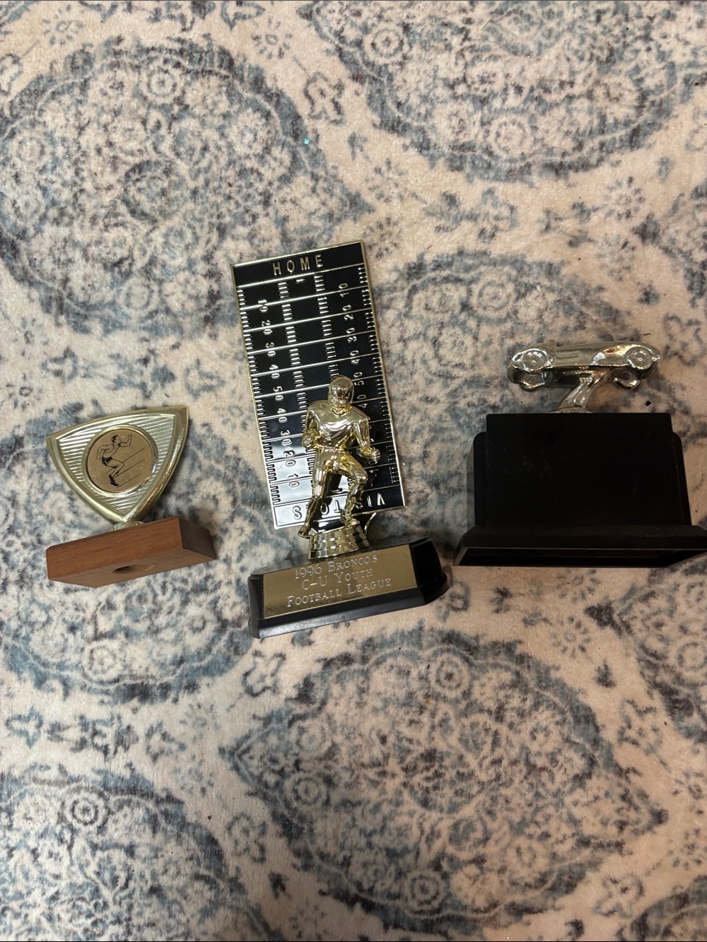 Men's Silver-Tone Football Trophies